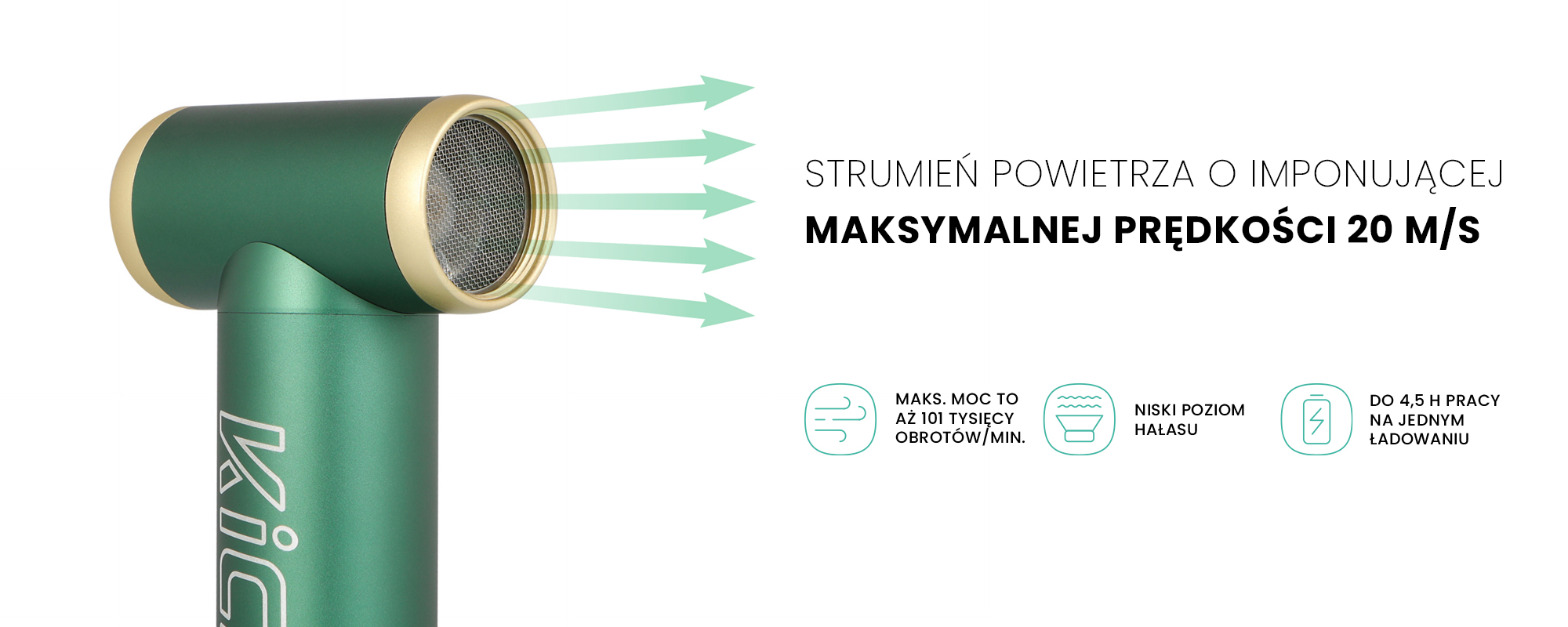 Dmuchawa wielofunkcyjna FeiyuTech KiCA JetFan 2 - zielona